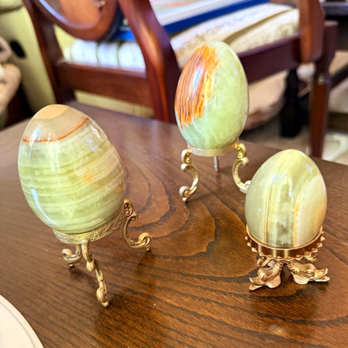 Polished onyx egg - polished,