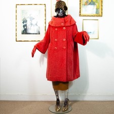 Vintage 50s Red Wool Mohair