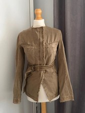 Vanessa Bruno khaki belted cotton jacket – size FR 36 / UK 8