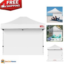 10x10ft White Canopy Side Wall