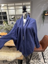 Celtic Clothing Size M Blue Wool Angora Cardigan Stylish Winter