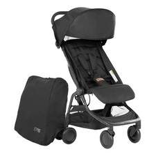 Mountain Buggy Nano Stroller Black Lightweight 5kg Travel Buggy with Carry Bag