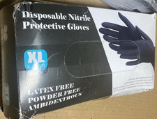 Black Nitrile Disposable Gloves - Size XL - Latex & Powder Free