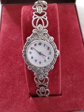 Silver 925 marcasite watch - marcasite,