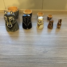 Russian Dolls Christmas stacking Wolfe  Animals Wooden Toy 