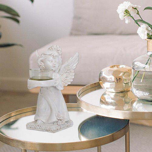 Angel tea light candle - candle, holder
