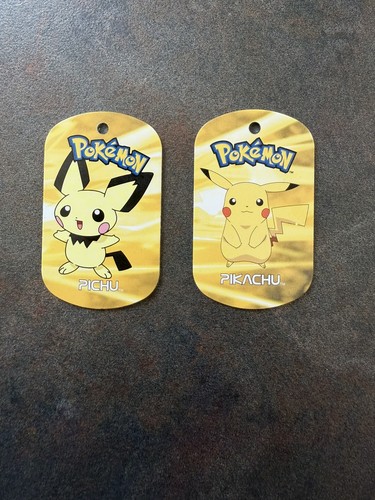 Pokemon metal tags pikachu - tags,