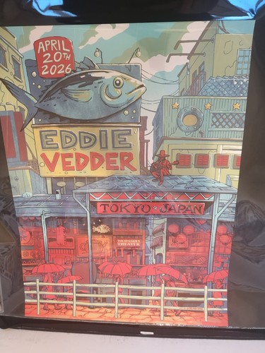Eddie vedder tokyo poster - eddie,