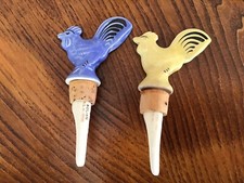 2 Vintage SOLIAN Bird/Cockerel Drinks Bottle Pourers Cocktails Barware VGC