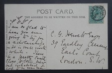 ED VII ½d green, Combe Martin