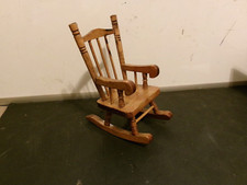 Hand Made Wood Doll Rocking Chair 7" Tall x 4" Wide NEW NEVER USED