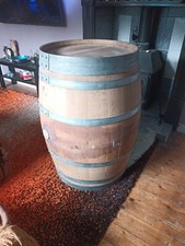 WINE BARREL WHISKY TABLE OAK FRENCH CONTAINER WOODEN GARDEN FEATURE PUB BARCASK 