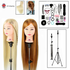 30" Hairdressing Styling Practice Training Head Mannequin Doll+Tripod Holder UK