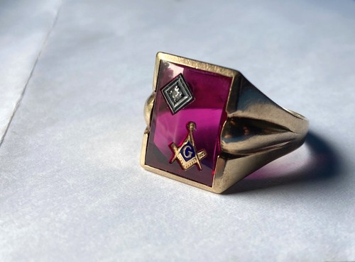 Large vintage masonic - large, 10k