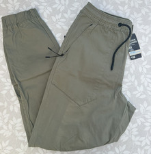 NEW Primark Mens Relaxed Joggers Stretch MEDIUM Khaki Elastic Waist Cotton RP£16