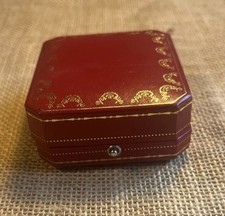A Vintage Cartier Scarlet and Gold Jewellery Box