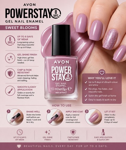 Avon gel shine nail enamel - nail,