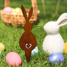 Bunny statue metal - statue,