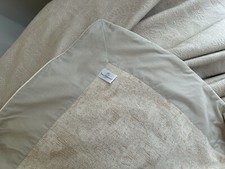 FABULOUS QUALITY HUGE YVES DELOMES PARIS BEIGE DAMASK BEDSPREAD/ THROW 