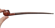 Vintage Long Churchwarden Briar Smoking Pipe
