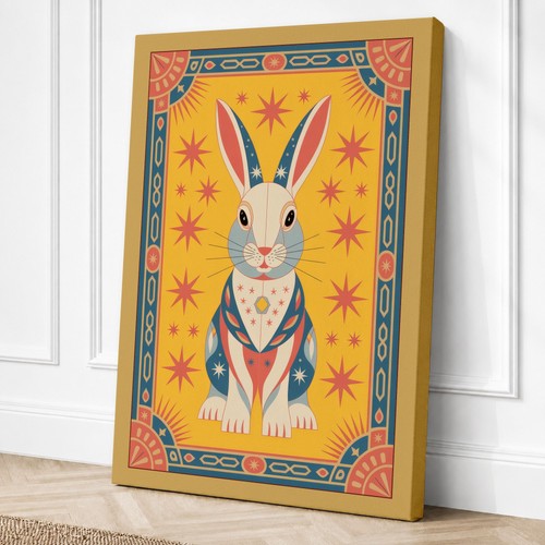 Decorated rabbit herald - decorated,