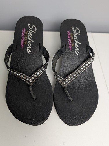 Skechers black bling - skechers, flip