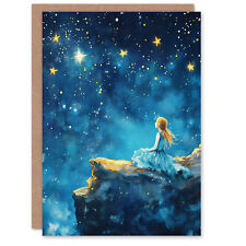 Girl Wish Upon Star Starry