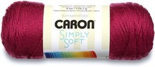 Caron Simply Soft Acrylic Aran Knitting Wool Yarn 170g - 9764 Fuchsia