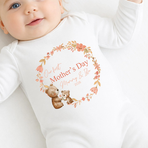 Personalised teddy wreath our - wreath,