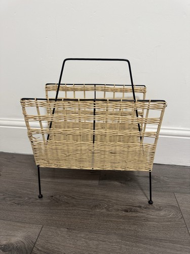 Vintage wicker rattan magazine - wicker,