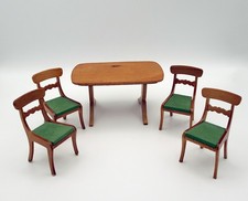 RARE 1950s Lerro / early Lundby Dining Table Chairs Karl Johan style see descrip