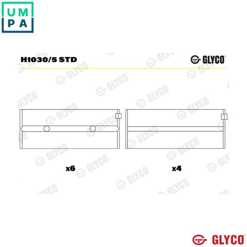 Crankshaft bearing h1030 std - h1030/5,
