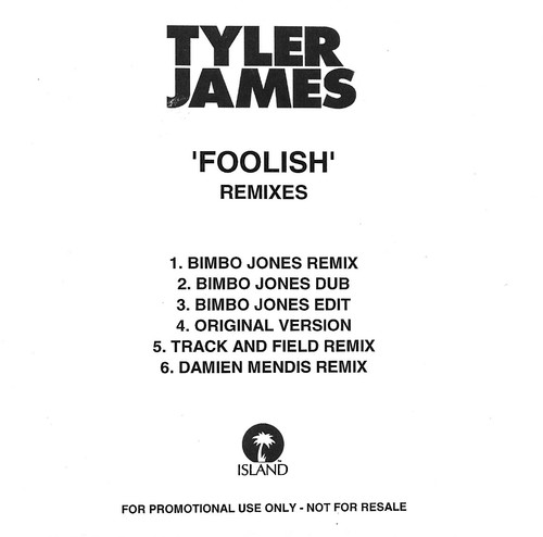 Tyler james foolish track dj - 6-track,