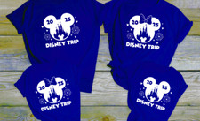 Matching family blue Disney trip 2025 t shirts travel family holiday florida