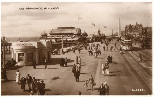 Postcards blackpool trams - postcards,