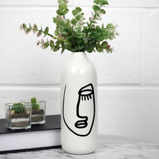 Art Vase White Monochrome Line