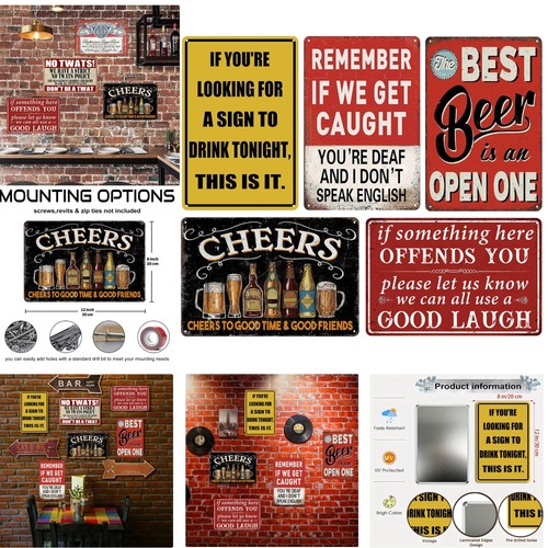 Funny vintage metal tin bar - funny,