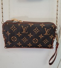 Louis Vuitton Pallas Clutch Brown Canvas Size Small Brown 