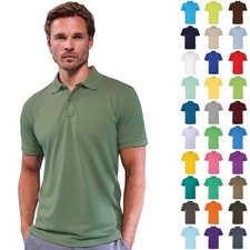 Mens Polo Shirt Short Sleeve Collared T Shirt Combed Cotton Plain Casual Top