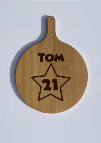 Personalised wooden pizza - personalised,