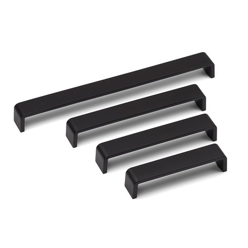 Matt black cupboard handles - matt,