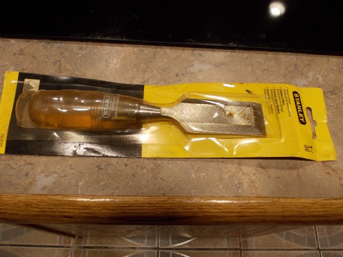 Stanley wood chisel new - wood, 1/4"