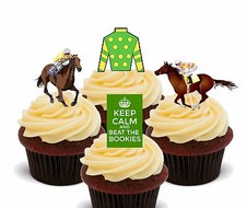 Horse racing edible cup cake - racing,