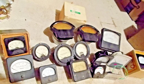 Vintage panel meter assortment - vintage,
