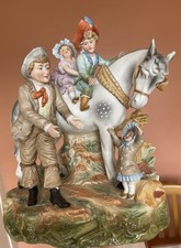 Heubach German Bisque Family Pick Me Up Daddy Horse Figurine ~ Superb Condition 