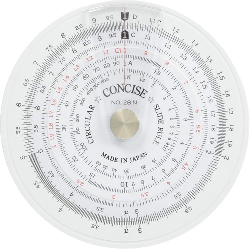 Concise circular slide rule - slide,