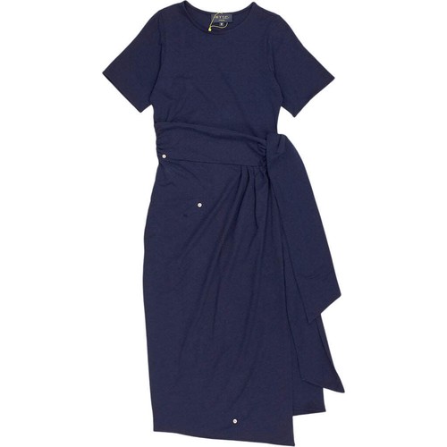 Wyse navy midi dress - wyse,