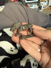 Heavy Silver Metal Horse Figure ~  Collectable Animal Ornament Figurine (10cm)