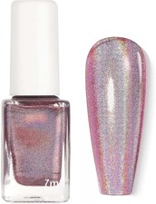 Glitter Pink Holographic Nail