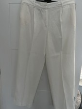 Women’s Zara Linen White Trousers Size  L